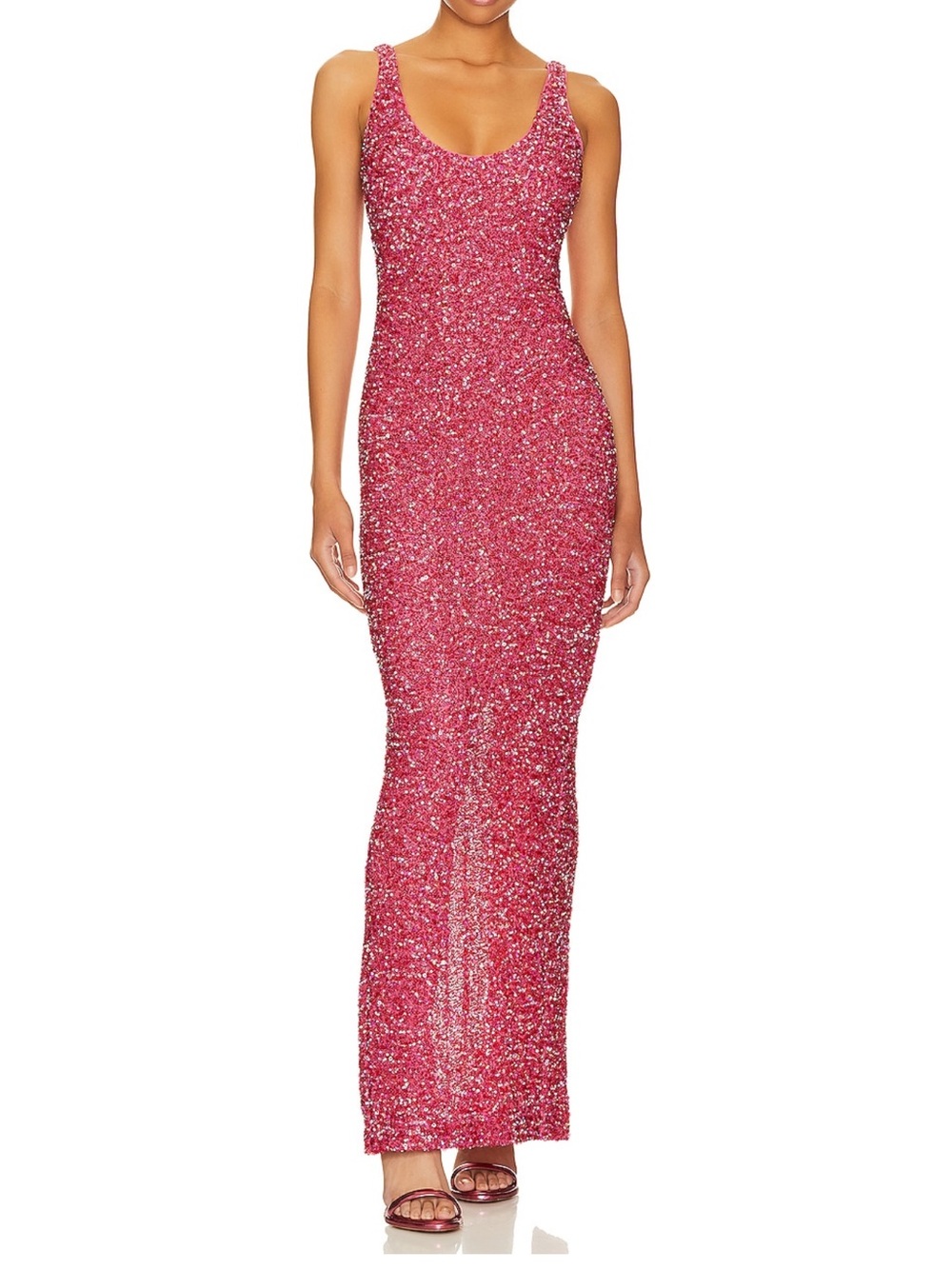 NBD Janhvi Maxi Dress in Hot Pink